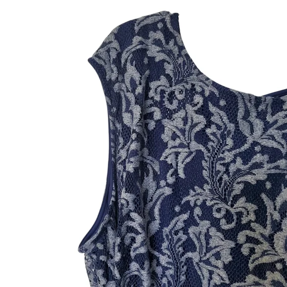 NWT Sabrina Blue Women's Dress Sleeveless Lace Size 26W - Picture 7 of 15